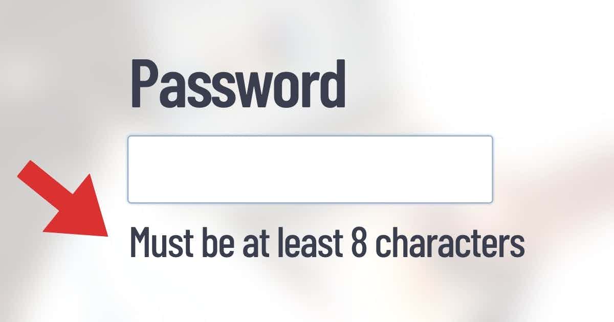 Password must be at least 8 characters