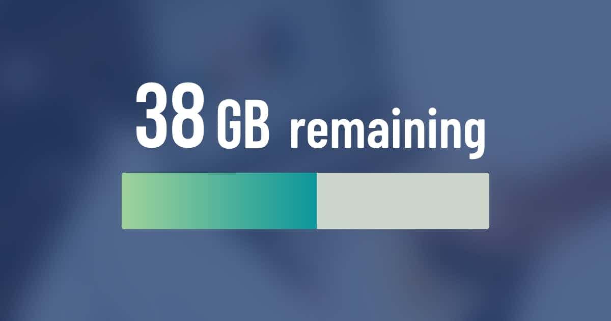 38 GB remaining